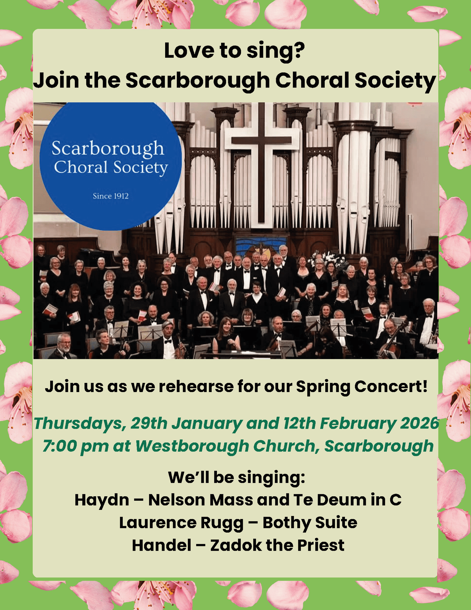 Join the Scarborough Choral Society